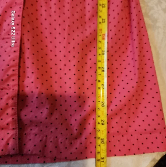 Y2K Dickies Sz M Barbie Pink Black Polkadot Buttondown Dress Worksiren Festival - Picture 8 of 14